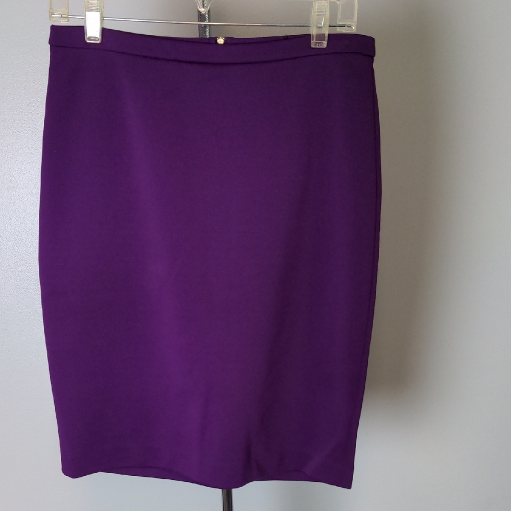 The Limited Purple Pencil Skirt Knee-Length Work